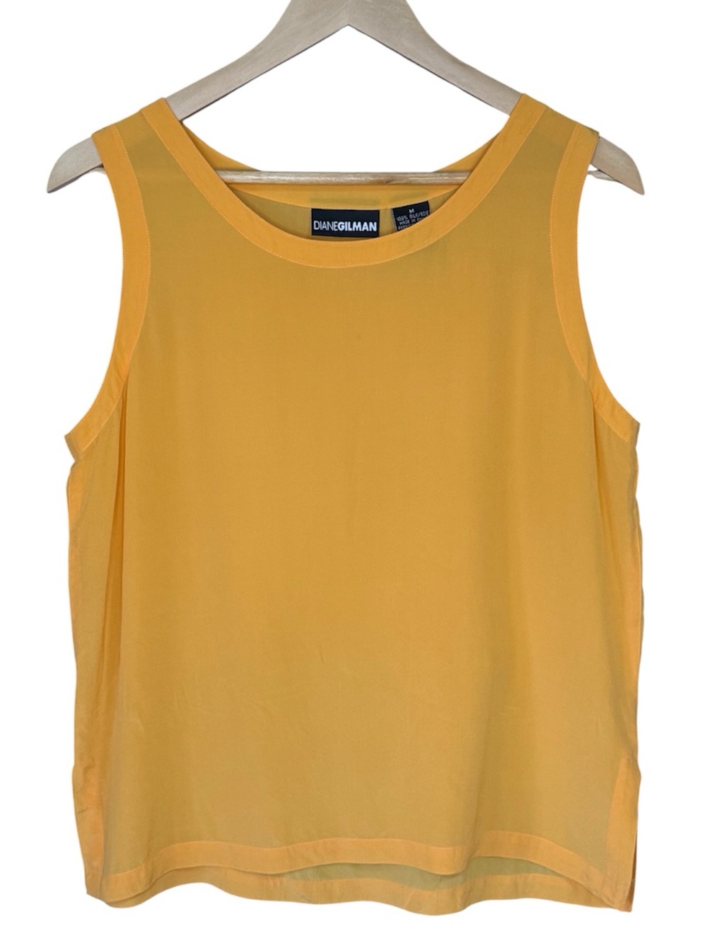 Diane Gilman Women’s 100% Silk Sleeveless
Tank Top Marigold Melon Size Medium - Picture 3 of 9